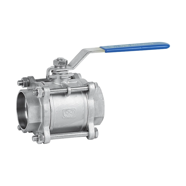 ANSI/ASTM/DIN/JIS Standard China Factory Sanitary 3" Full Port Stainless Steel 316 Butt Welding 3PC Ball Valve