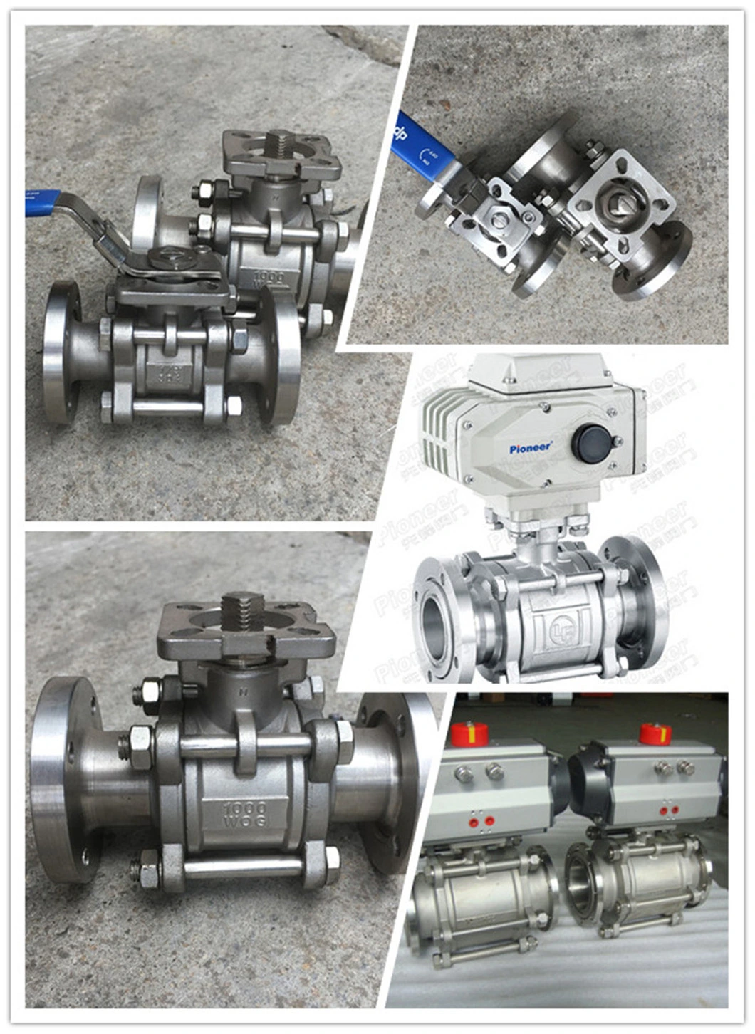 Three Piece Stainless Steel 304/316L Sanitary 3PC Clamp Ball Valve/Check/Diaphragm/Divert Seat/Sampling Valve 1"