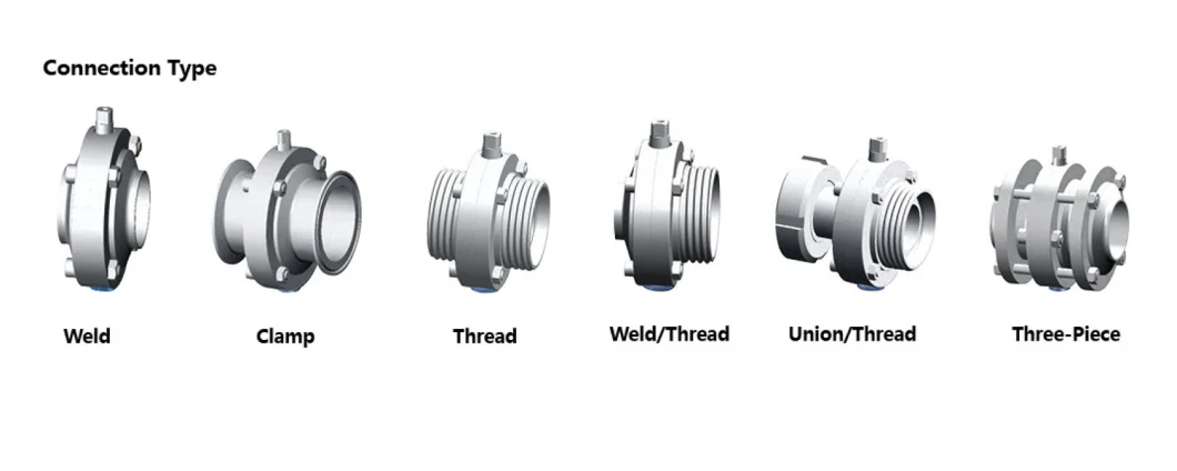 Aohoy Dairy Food Grade Ss 304 316L Sanitary Stainless Steel Tri Clover Clamp Manual Butterfly Valve