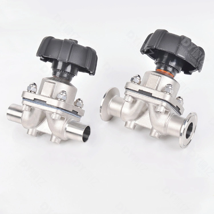 Stainless Steel Sanitary Welded /Triclamp Three-Way Diaphragm Valve