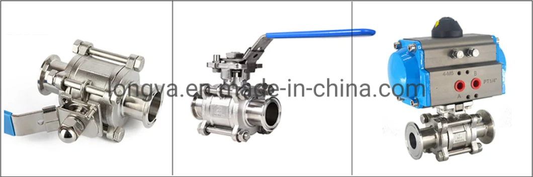 2 Way 3 Way Tri Clamped Fulled Cavity Seat Sanitary Ball Valve