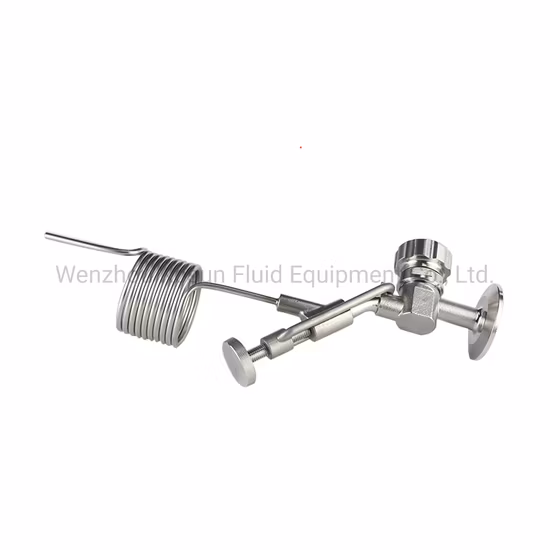 Acier inoxydable SS304 Sanitaire Bière 1/2" Bsp NPT Filetage Vanne d'échantillonnage à trois pinces